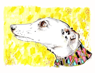 Silvertips der Windhund, 2012 (Feder und Tinte auf Papier)